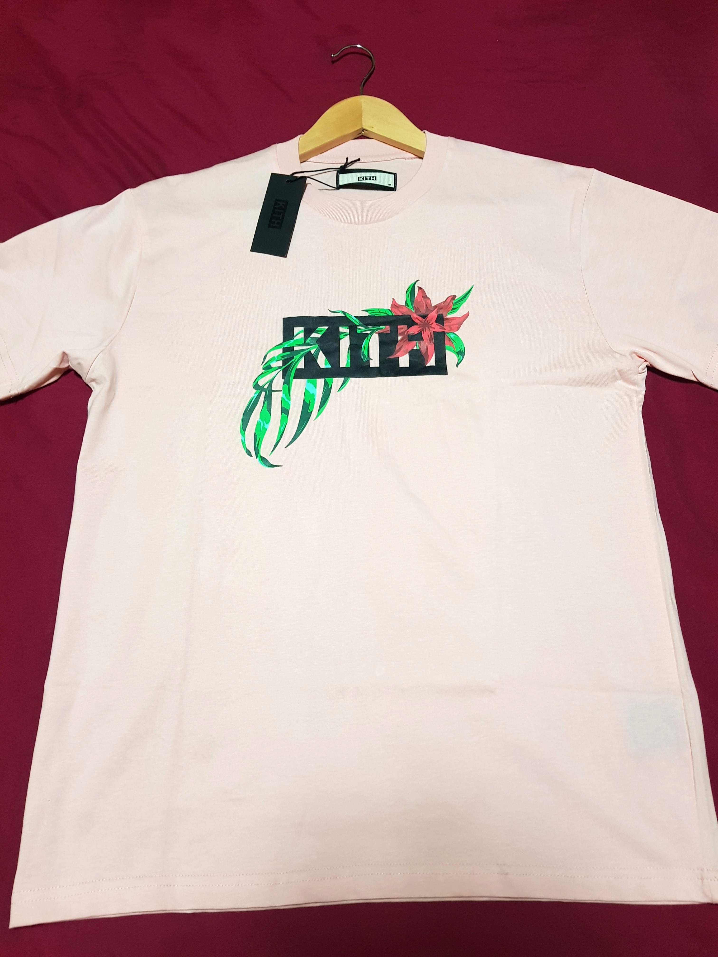 Kith In Bloom Pink Tee Size M Men s Fashion Tops Sets Tshirts Polo Shirts on Carousell