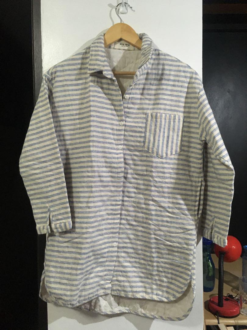 Korean striped pajama top (Category: Blouses) located in Marikina City. Submitted by reesespieces1 (Listing ID 179930882, Image 1). Description: .