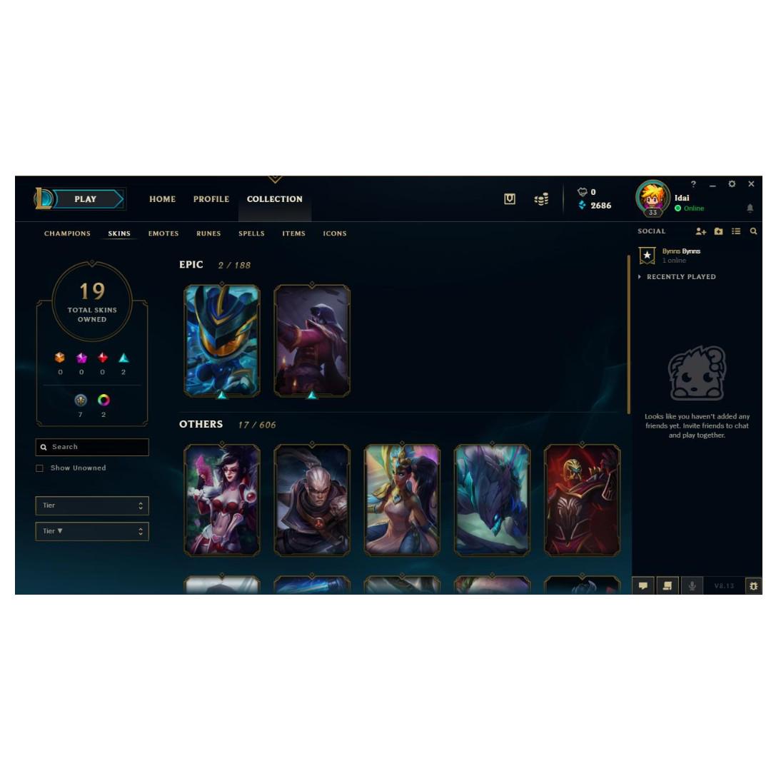 League of Legends (LoL) Account [Gold Frame], Video Gaming, Video Games ...