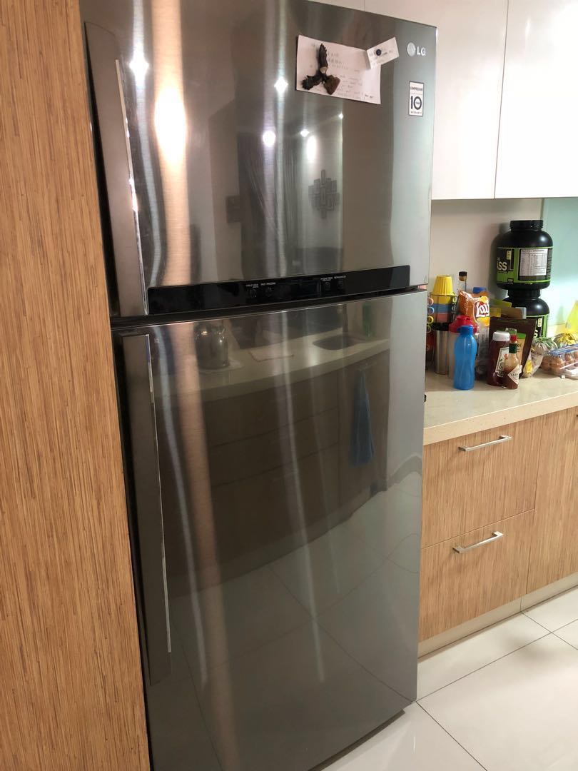 Lg 500l Platinum Silver Top Mount Fridge Tv Home Appliances Kitchen Appliances Refrigerators Freezers On Carousell