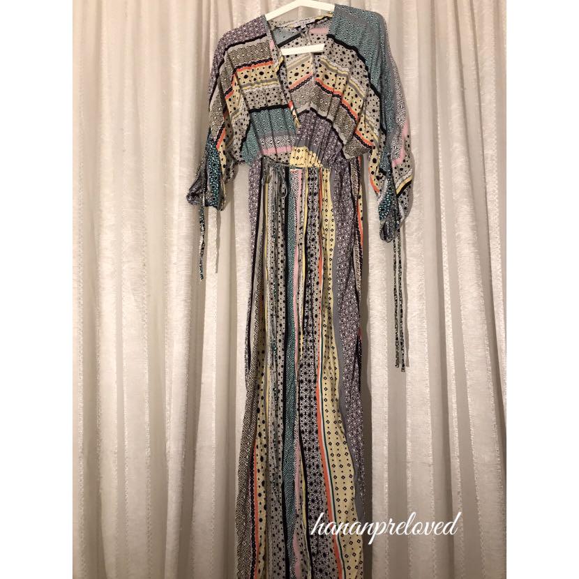 lubna drawstring wrap dress