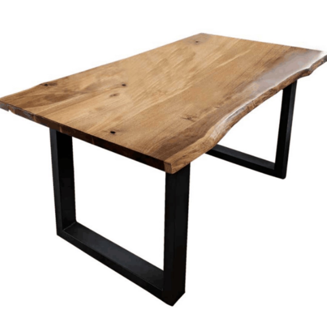 Natural shaped Solid wood study table/dining table, Furniture & Home ...