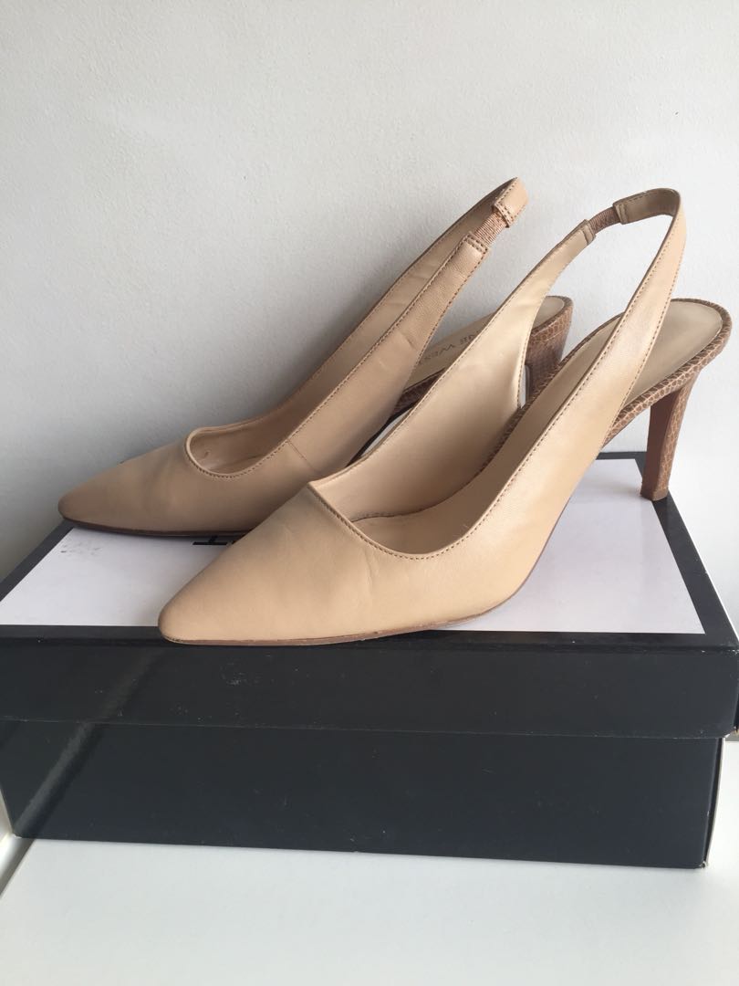 nine west heels nude