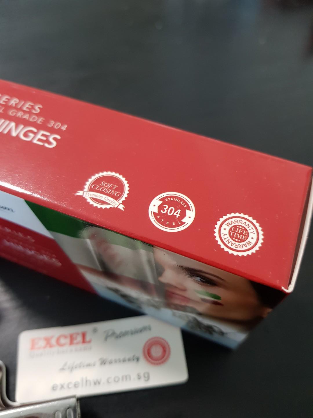 Original Excel Stainless Steel Hinges, Furniture & Home Living