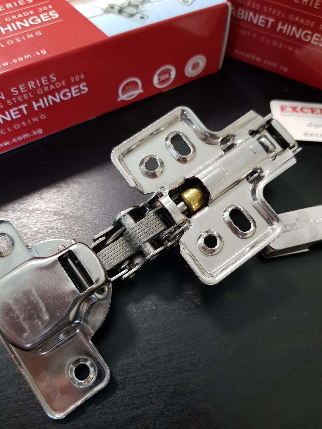 Original Excel Stainless Steel Hinges, Furniture & Home Living