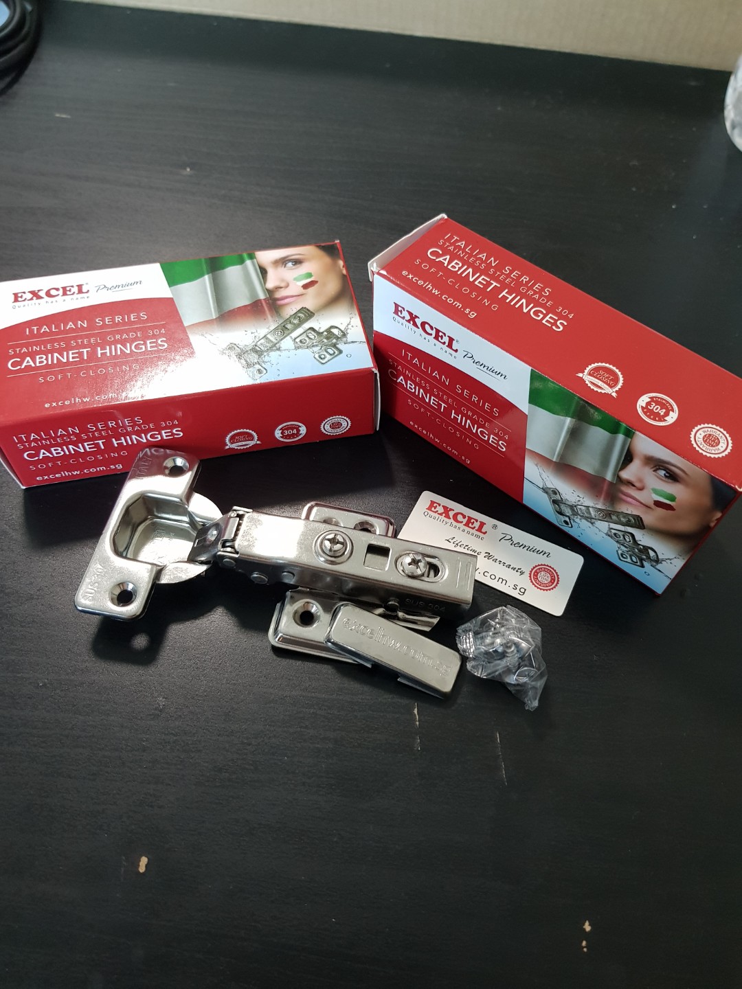 Original Excel Stainless Steel Hinges, Furniture & Home Living