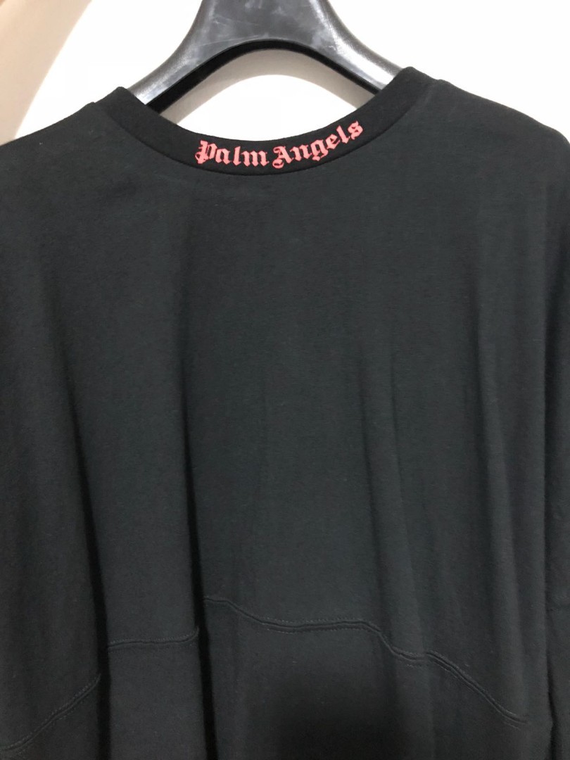 palm angels t shirt black and red