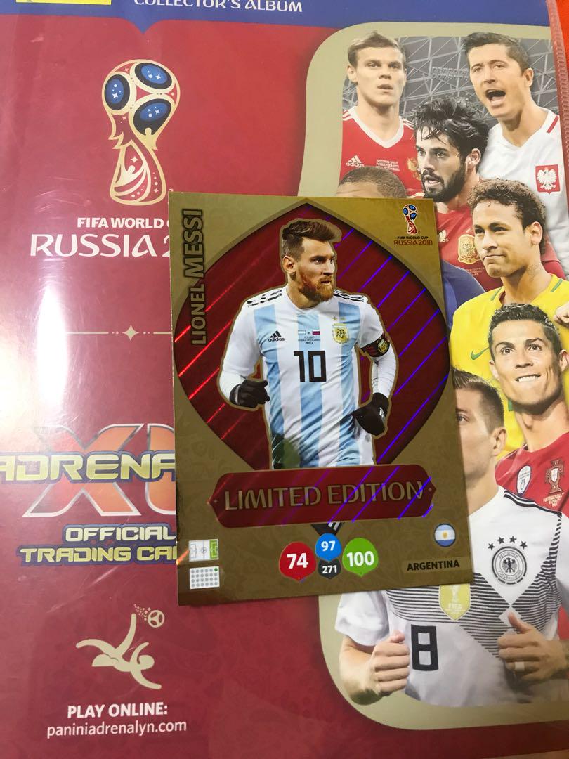 Limited Edition Lionel Messi Panini Adrenalyn XL World Cup 2014