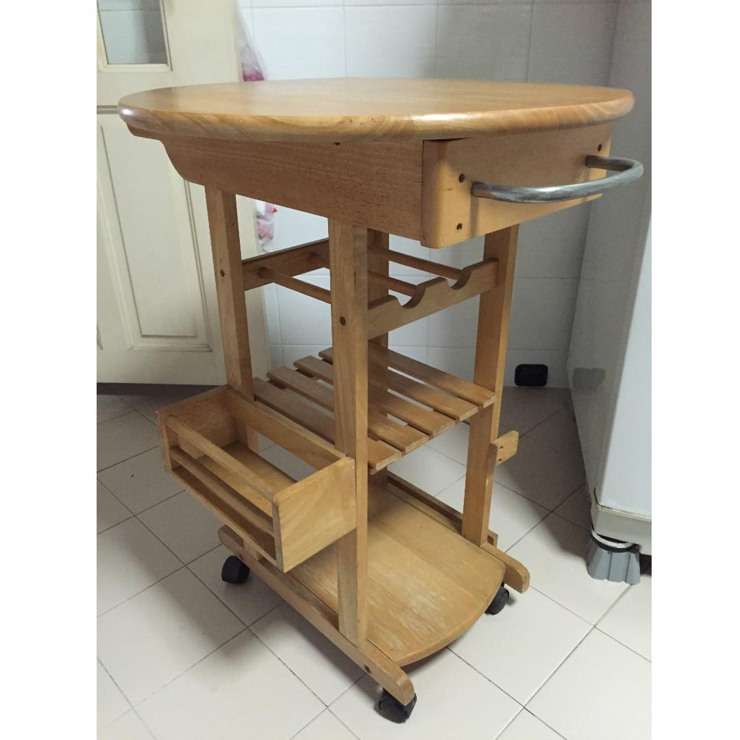 Solid Wood Kitchen Side Table