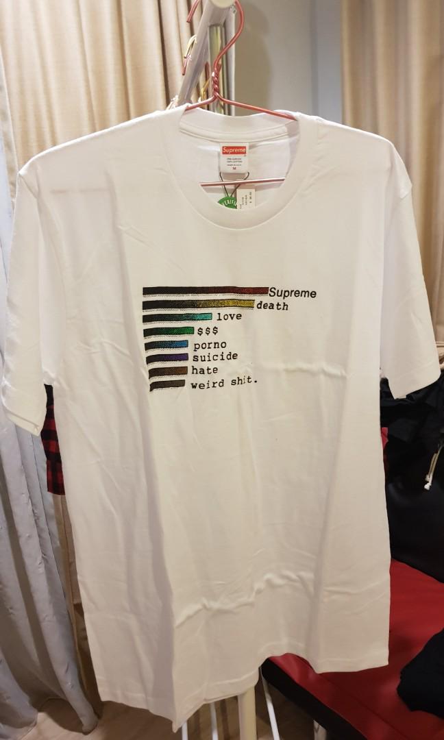 Supreme chart tee black sales