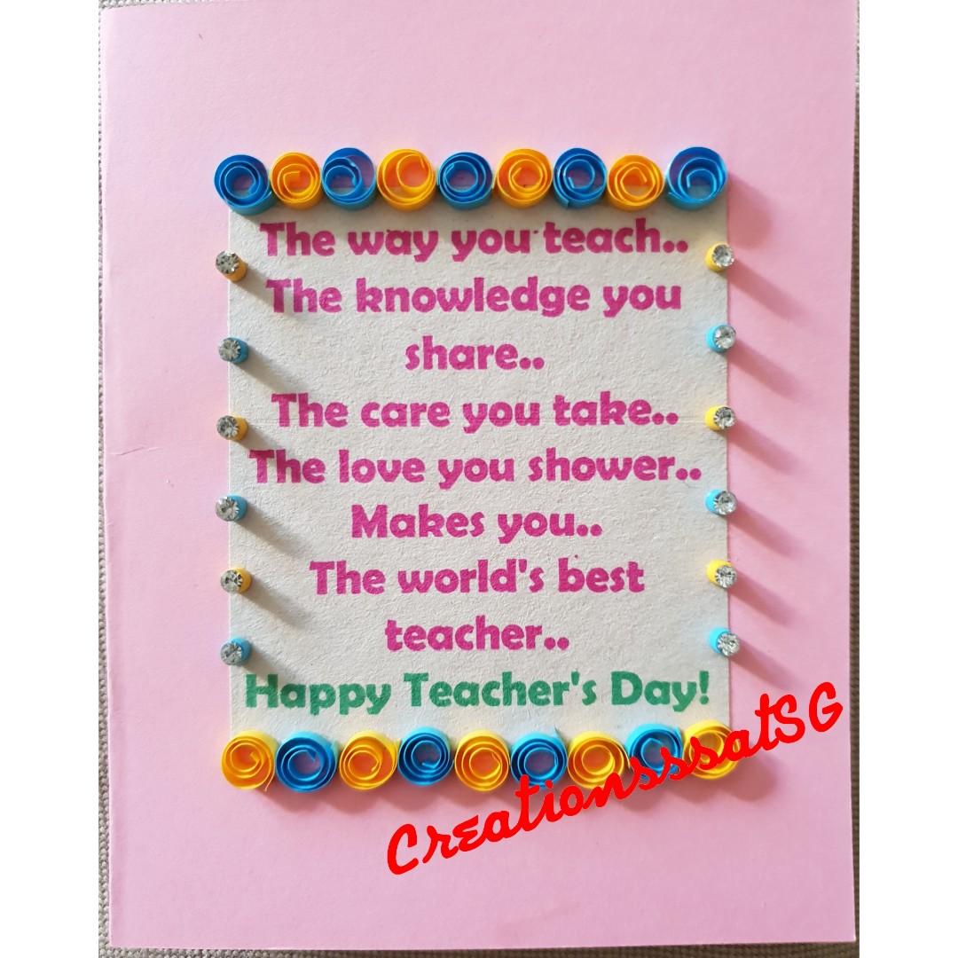 Teachers day cards, Hobbies & Toys, Stationery & Craft, Stationery ...