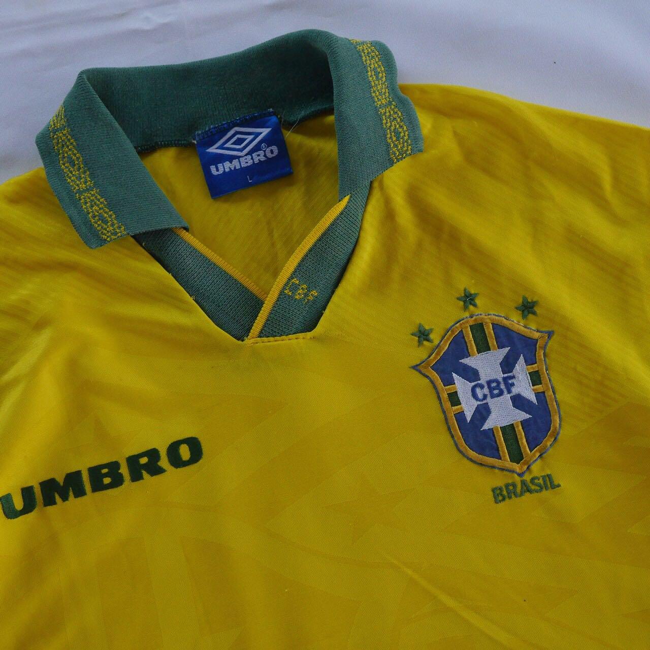⚽️90s Umbro巴西國家足球隊服復古運動POLO衫男女皆可Vintage 古著老