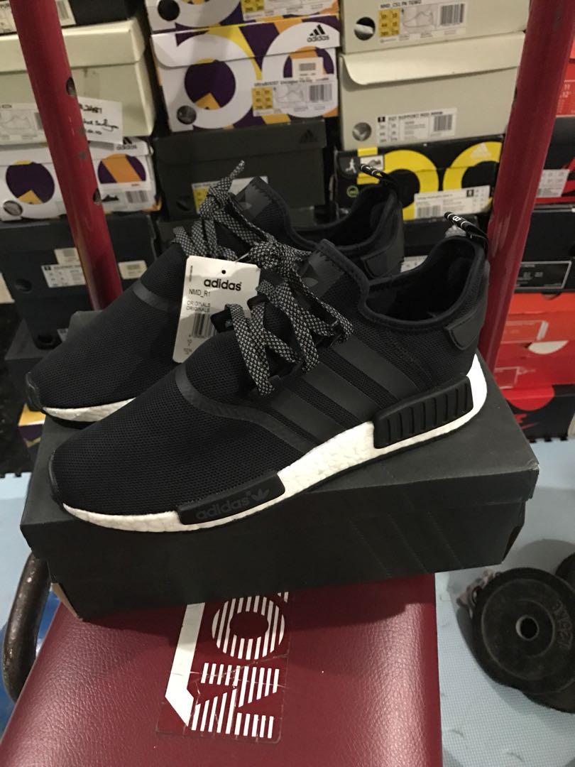 nmd r1 black reflective
