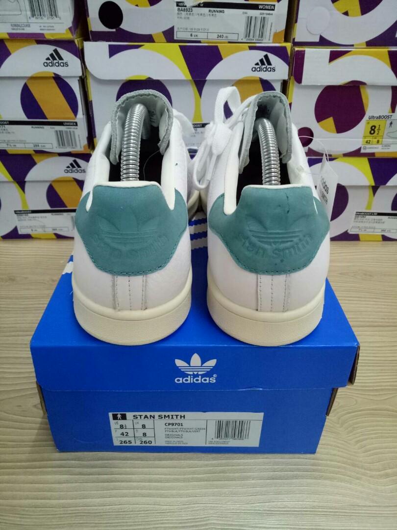 ADIDAS STAN SMITH LEATHER PASTEL CRYSTAL WHITE ICE BLUE ORIGINAL