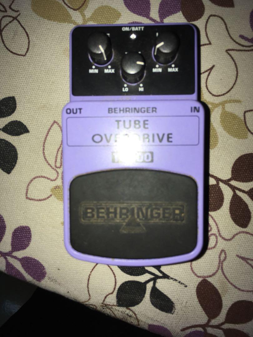 Behringer To100 Authentic Tube Sound Overdrive Effects Pedal