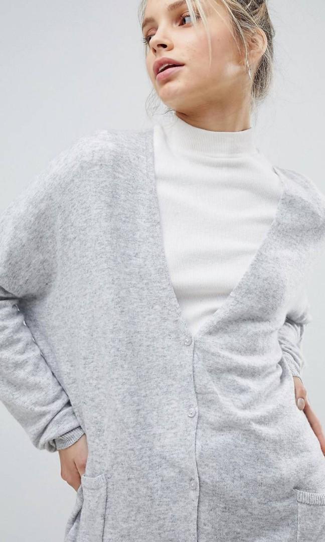 oversized pocket cardigan