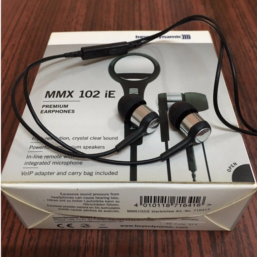 Beyerdynamic MMX 102 Premium In-Ear Headsets (Black), Audio