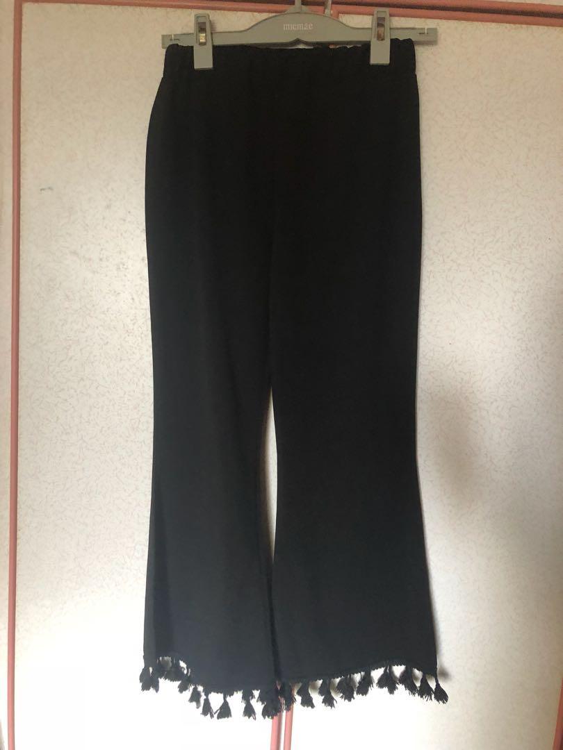 Black Pants with tassels, Women's 