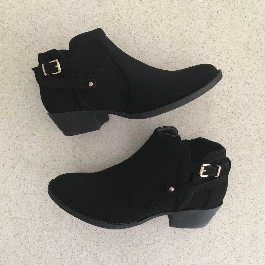 black booties fashion nova