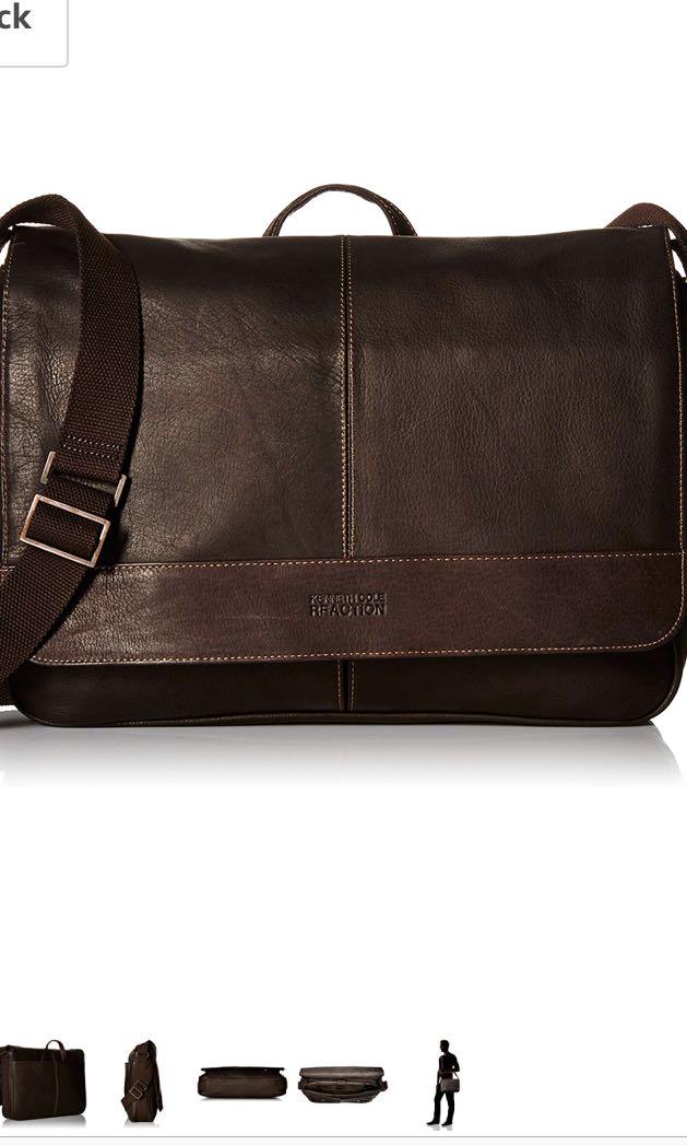 Kenneth cole reaction colombian store leather single gusset messenger bag