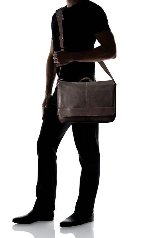 Brand New Kenneth Cole Leather Messenger Bag Men s Fashion Bags