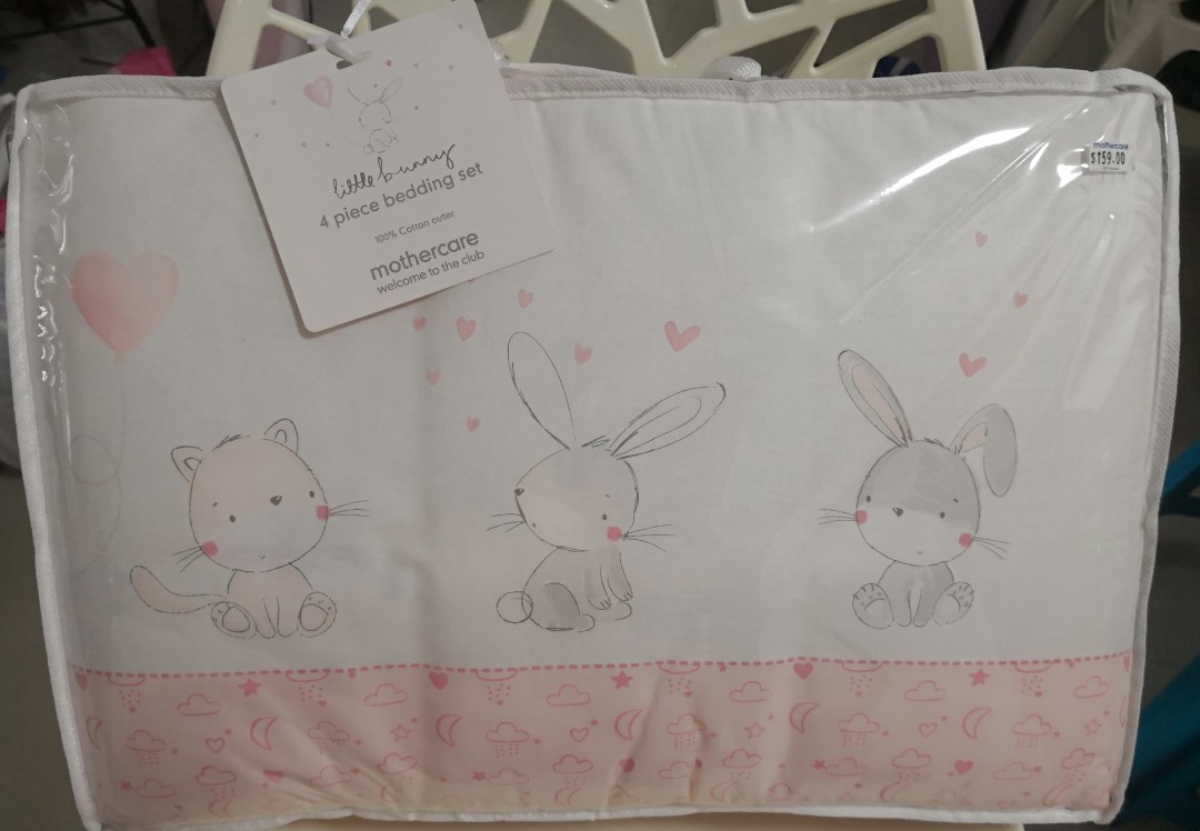 pretty little bunny cot bumper