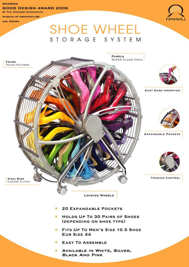 Shoe wheel storage new arrivals
