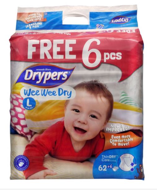 Drypers Wee Wee Dry Size L Babies Kids Nursing Feeding On Carousell