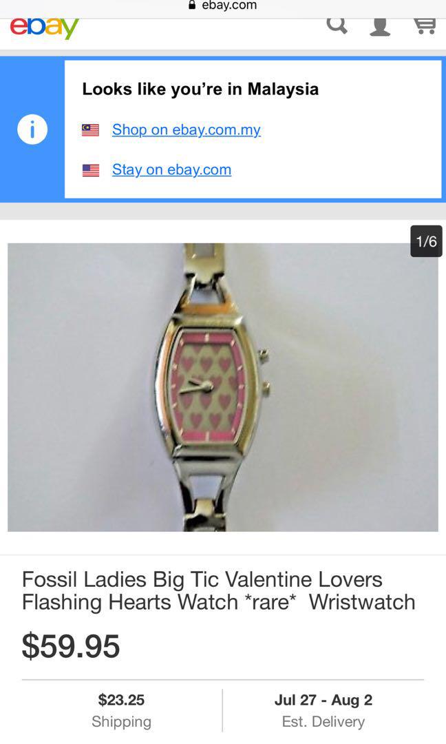 Fossil Valentine Flashing Hearts Watch