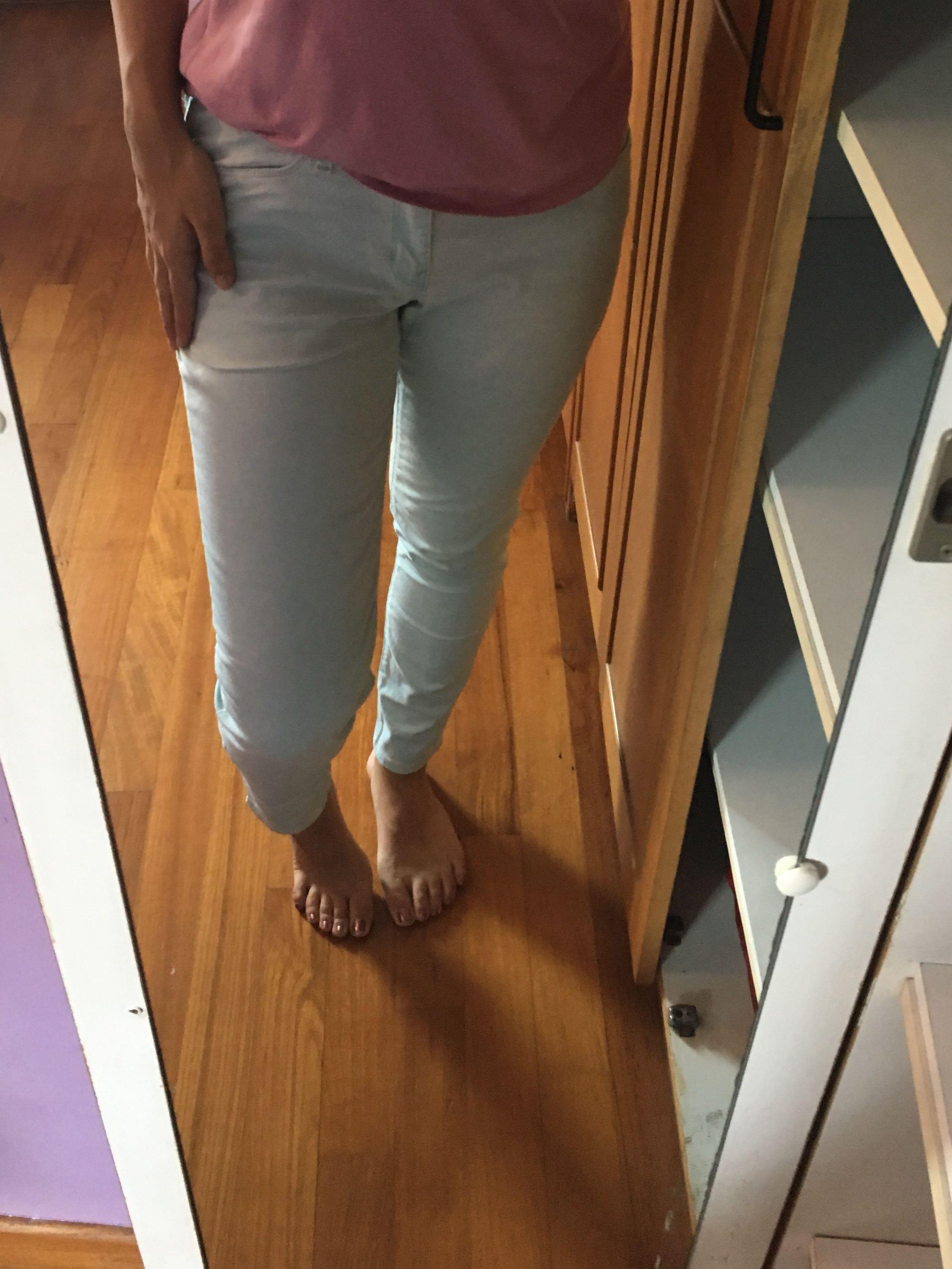 sea blue color jeans