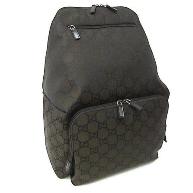 Gucci Nylon Monogram Medium Backpack , Luxury, Bags