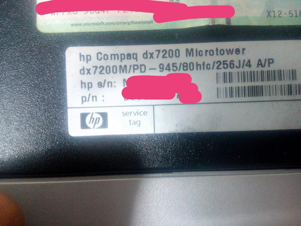 HP Compaq dx7200 Slim tower