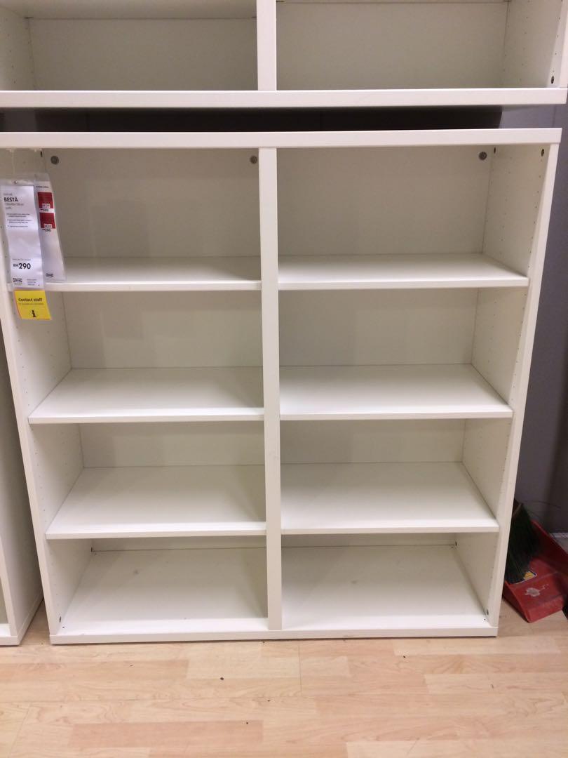 Ikea Besta Shelves Black Brown Home Furniture