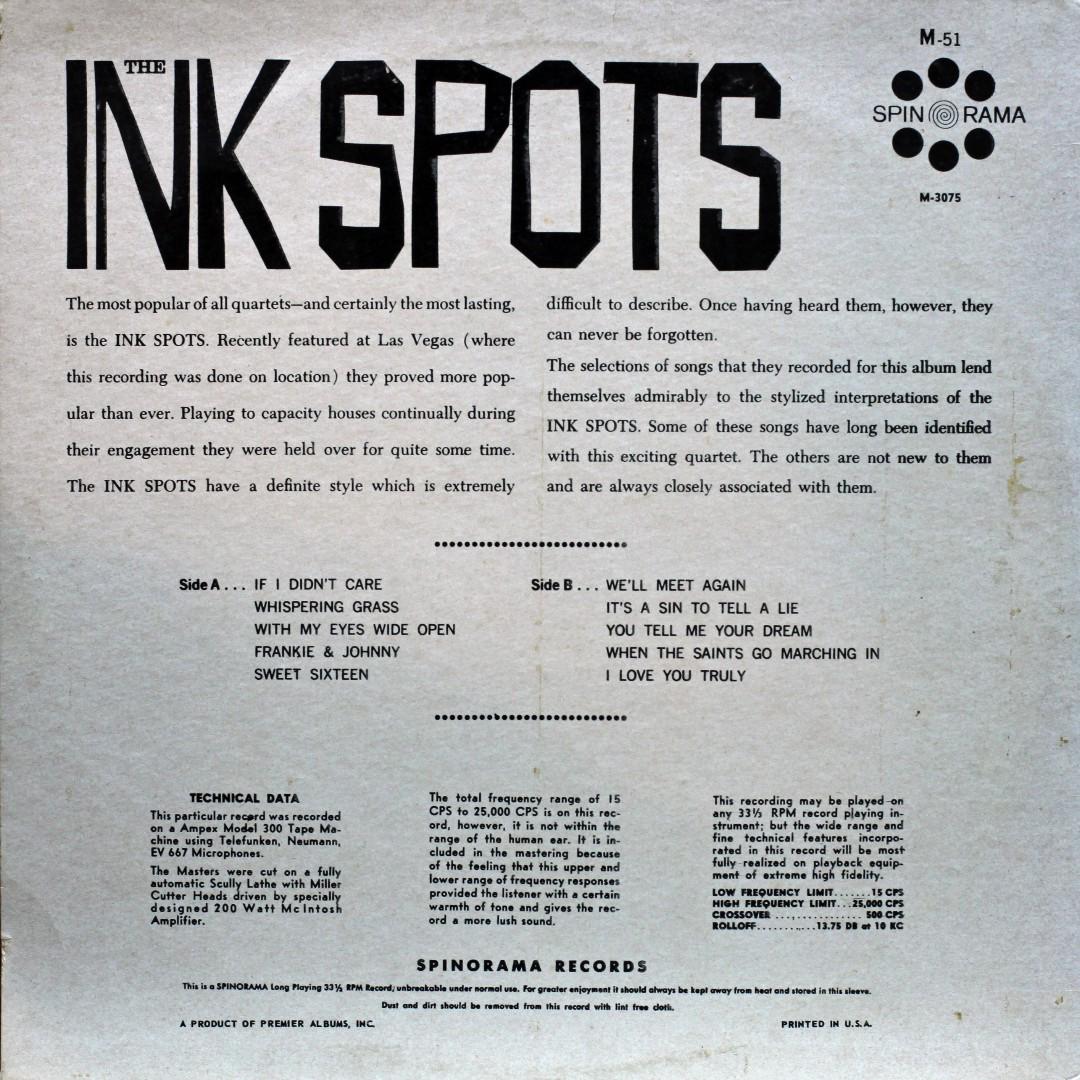 ink spots Vinyl LP used, 12inch, may or may not have fine scratches