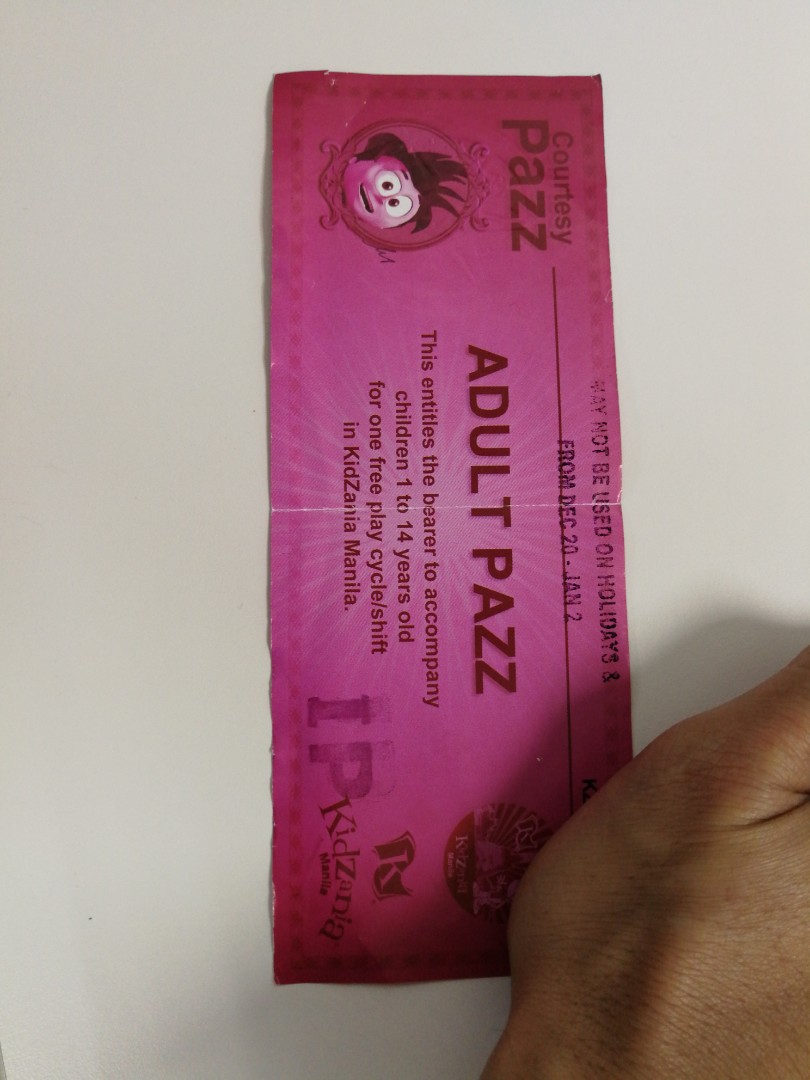 Kidzania Adult Pazz Tickets Vouchers Gift Cards Vouchers On Carousell