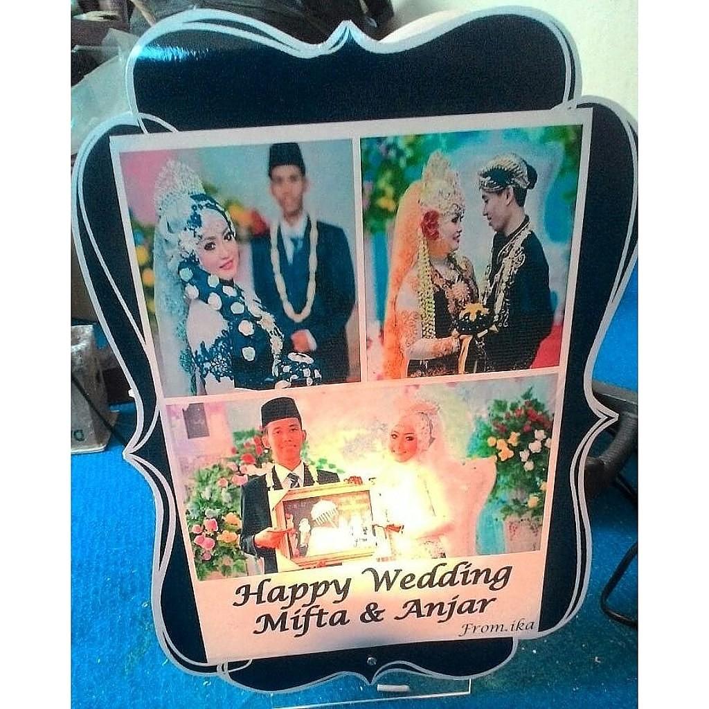 Lampu Tidur Hias Frame Foto Fibber Kado Unik Lucu Custom Ulang Tahun Anniversary Pernikahan Wedding Pajangan Rumah