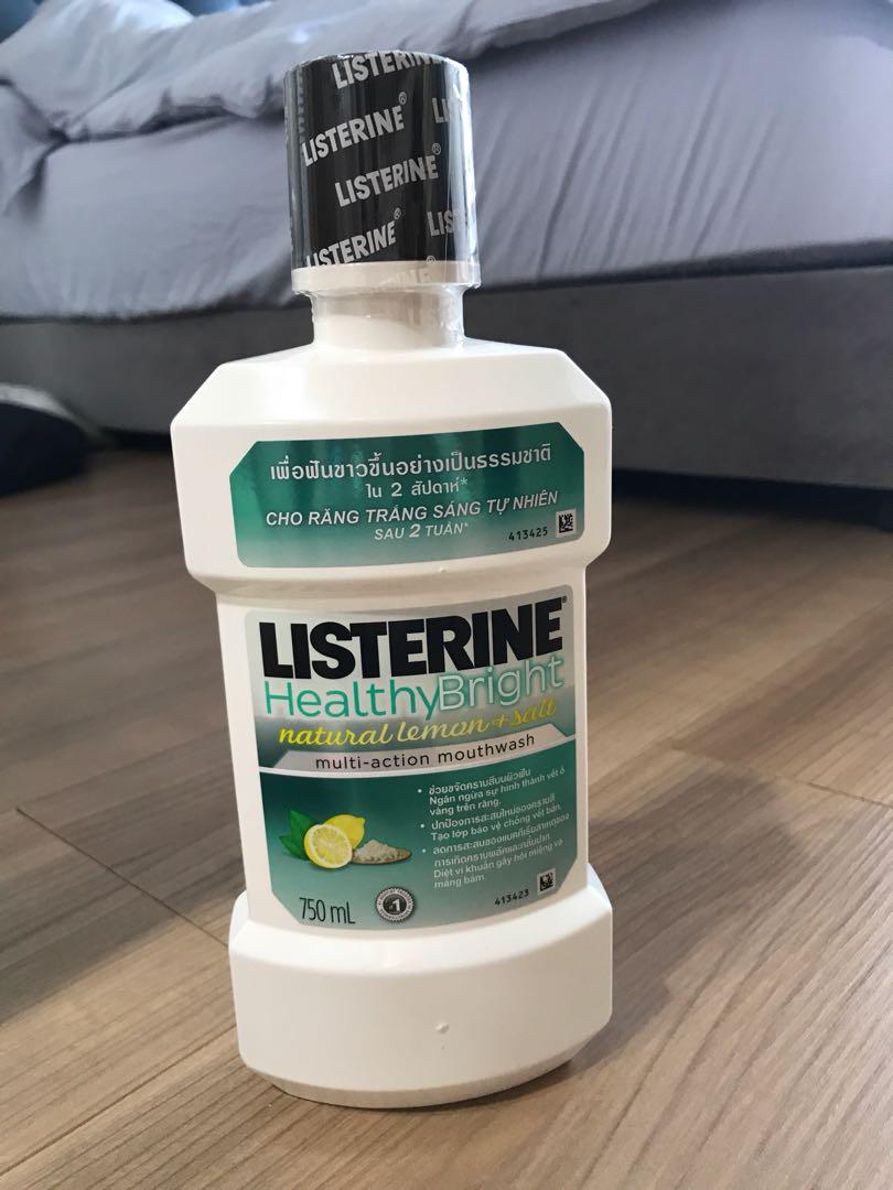 Listerine Natural Lemon Salt Mouthwash 750ml Health Beauty