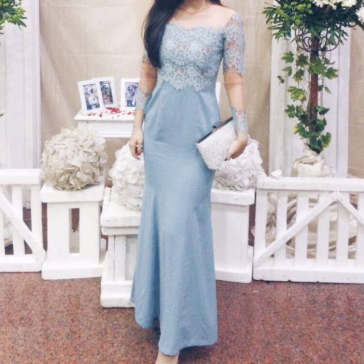 Brokat long shop dress