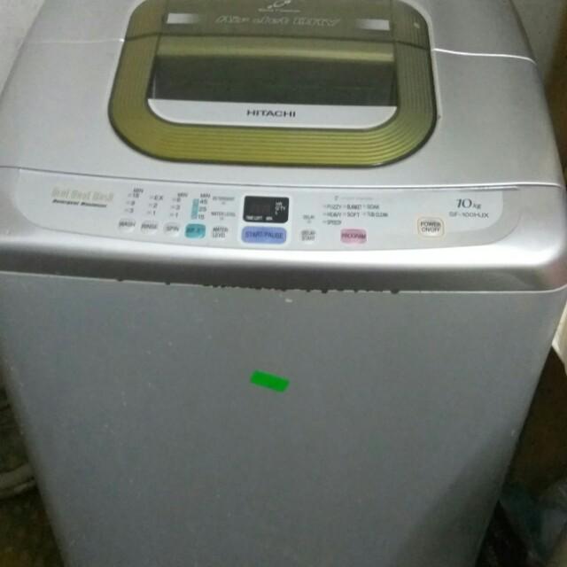 Mesin Basuh Auto 10kg Hitachi Washer Faulty Spin Ok Kitchen Appliances On Carousell