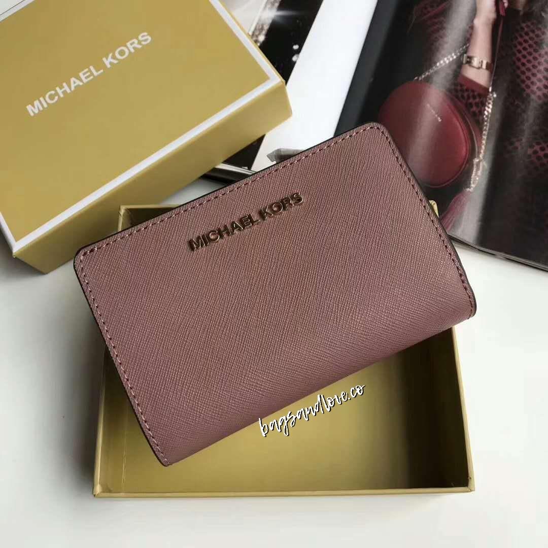 michael kors jet set bifold zip coin wallet