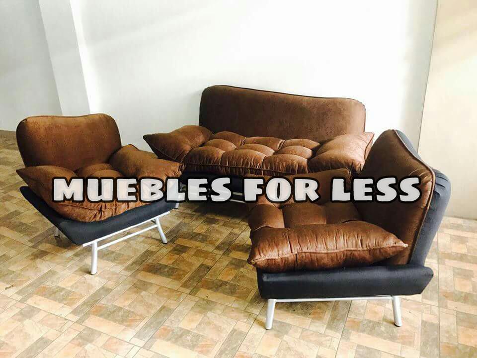 Modern Sala Set & Sofa Bed (Category: Sofas) located in Manila. Submitted by m4less (Listing ID 176926039, Image 3). Description: 🔥Sala Set 3-1-1 Brown and white combo Black and white combo Fabric canvass Metal base Uratex seats with rubber foam 68x30 sofa 30x30 single 👉Delivery rate depends on your location.