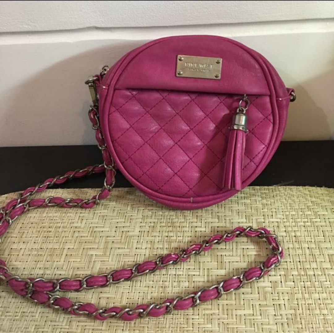 Nine West Barbie Pink Round Bag Women s Fashion Bags Wallets Cross body Bags on Carousell