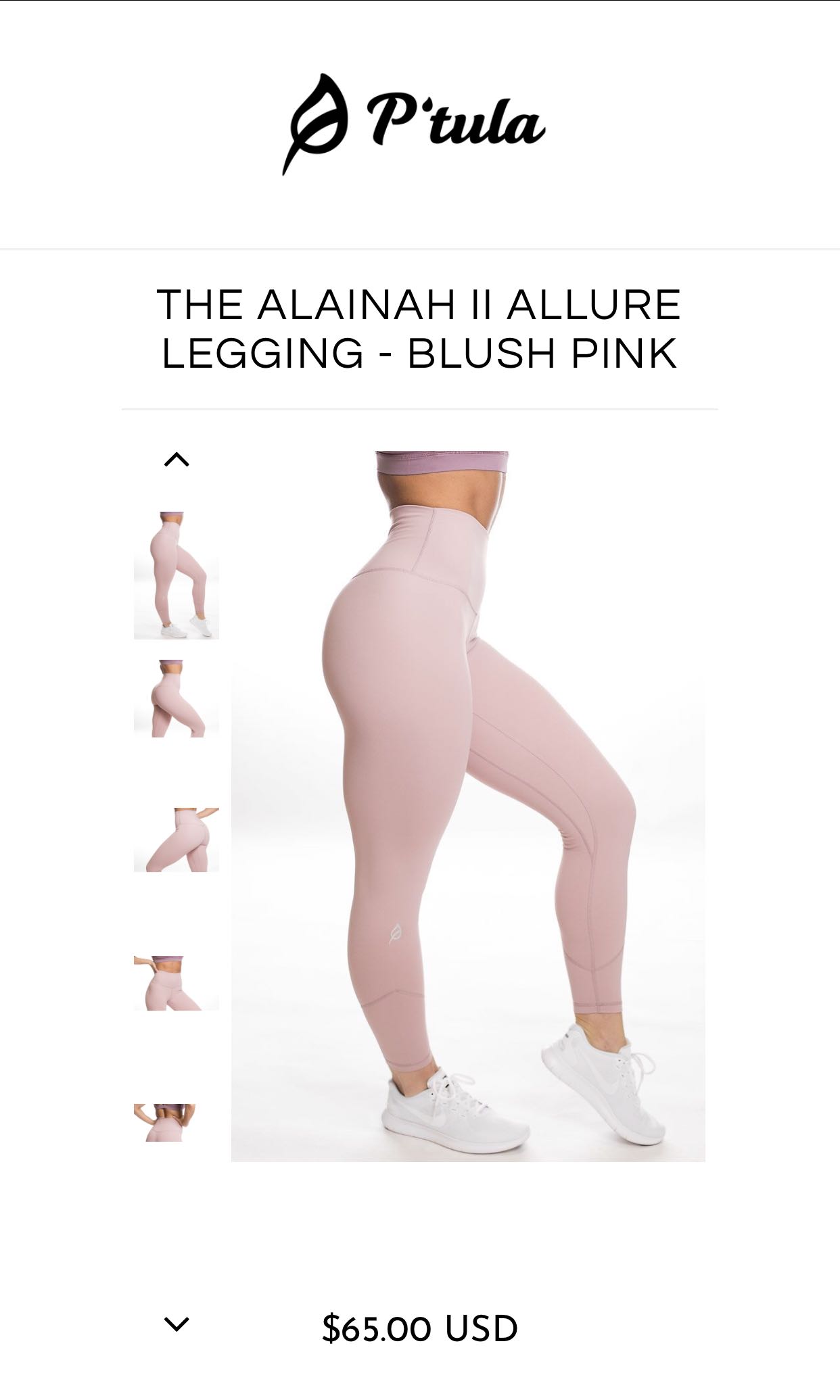 Ptula Alainah Blush Pink leggings, Women's Fashion, Activewear on Carousell
