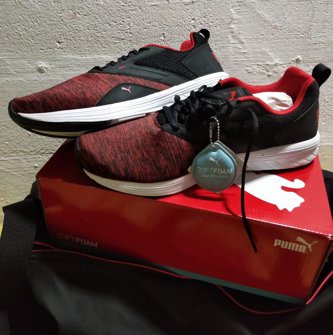 puma soft foam red shoes