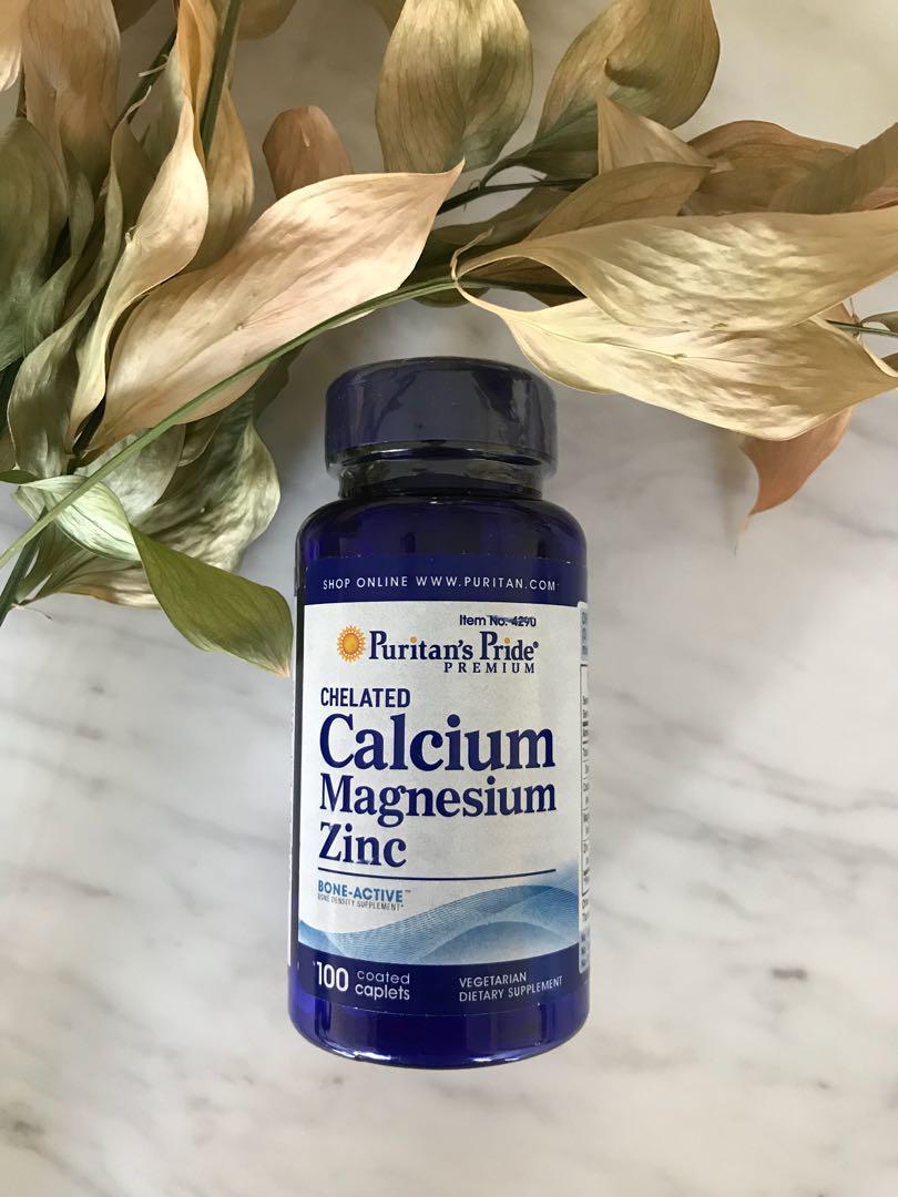 Puritan’s Pride Premium Chelated Calcium Magnesium Zinc, Beauty