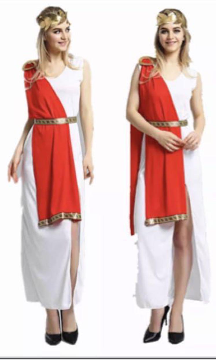 Red & White (GREEK LADY) costume, Women's Fashion, Dresses & Sets ...