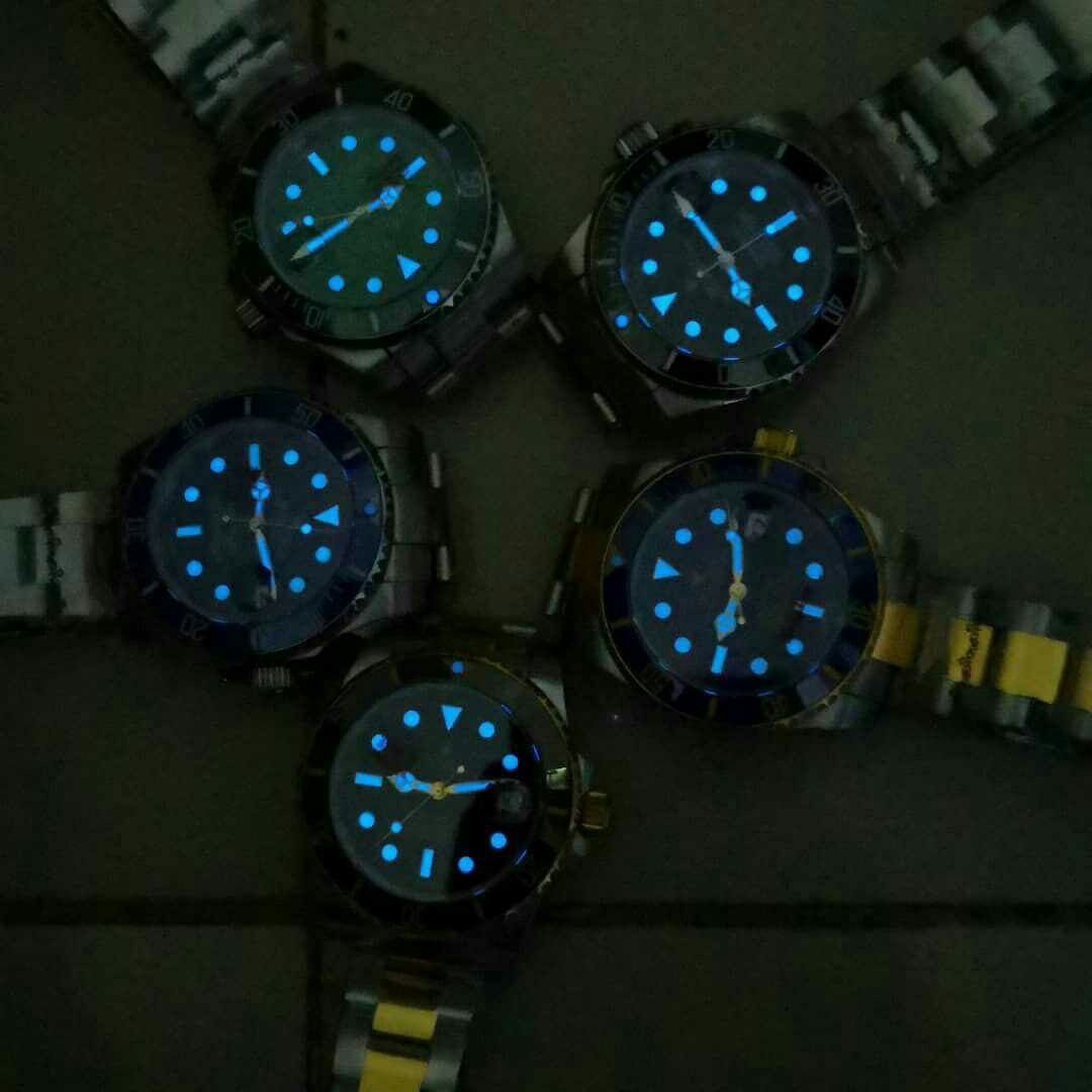 rolex submariner in the dark