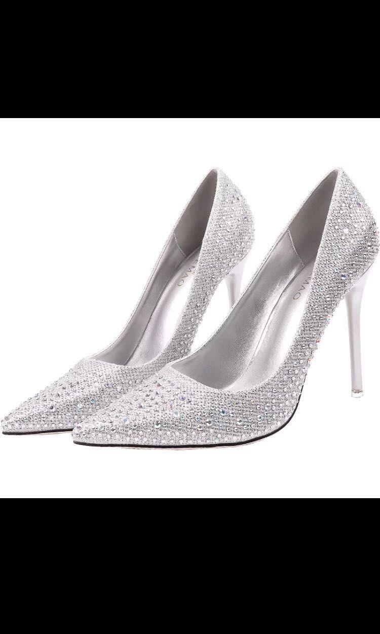strappy silver heels for wedding