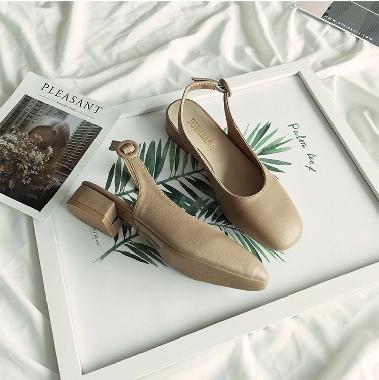 low block heel slingback
