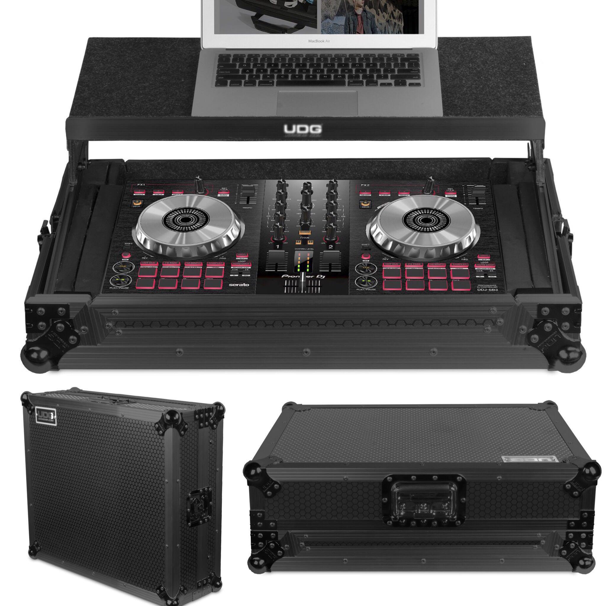 Udg Ultimate Flight Case Multi Format Xl Black Mk3 Plus Laptop Shelf Laptop Up To 19 Pioneer Ddj 400 Ddj Rr Ddj Sr2 Ddj Sr Ddj Rb Ddj Sb3 Ddj Sb2 Ddj Wego4 Toraiz Sp 16 Or Similar Size Controllers Electronics